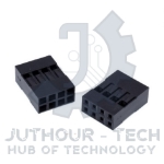 2x4P DuPont Plastic Terminal Housing Double Row 2.54mm – 8 pin (5 PCS)