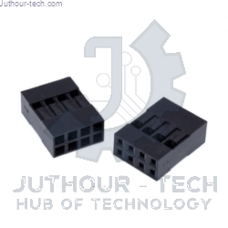2x4P DuPont Plastic Terminal Housing Double Row 2.54mm – 8 pin (5 PCS)