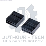 2x5P DuPont Plastic Terminal Housing Double Row 2.54mm – 10 pin (5 PCS)