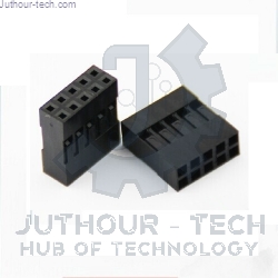 2x5P DuPont Plastic Terminal Housing Double Row 2.54mm – 10 pin (5 PCS)
