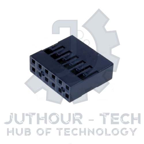2x6P DuPont Plastic Terminal Housing Double Row 2.54mm – 12 pin (5 PCS)