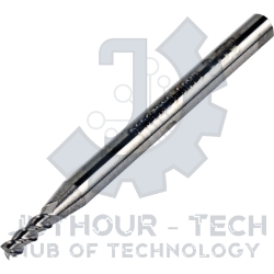 End Mill Carbide 3 Flute 2 mm x 8 mm For Aluminum Shank: 4 mm