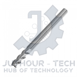 End Mill Carbide 3 Flute 4 mm x 12 mm For Aluminum Shank: 4 mm