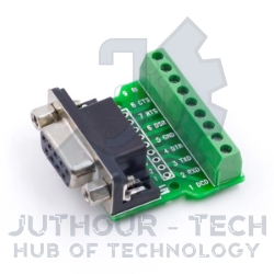 DB9 Female on PCB – DB9 Female Header, Transfer Screw