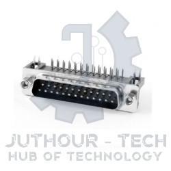DB25 Male Right Angle on PCB Solder Type (DB8)