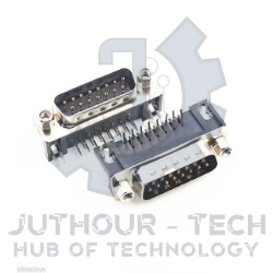 DB15 Male Right Angle on PCB Solder Type (DB12)