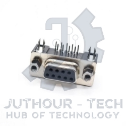 DB9 Female Right Angle on PCB Solder Type (DB6)