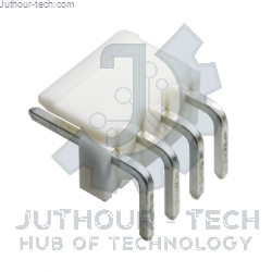 VH 3.96 mm Male Connector Right Angle 4 Pin - 5 PCS