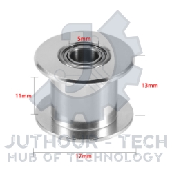 Aluminum Idler Pulley Toothless 5mm For Timing Belt 10mm