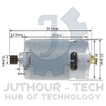 RS550 DC Motor 21V 28000 RPM 14 Teeth 8.2mm Gear