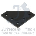 90 Degree Joining Plate Black (Acrylic)