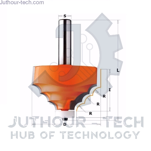 Router Drill Bit D: 45mm H: 22mm Shank: 12