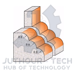 Router Drill Bit D: 45mm H: 22mm Shank: 12
