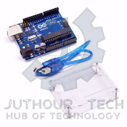 Arduino UNO R3 Development Board With USB Cable and Acrylic case