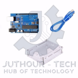 Arduino UNO R3 Development Board With USB Cable and Acrylic case