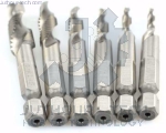 Picture of 6 Pcs/set Hex HSS High Speed Steel Thread Spiral Screw M3 M4 M5 M6 M8 M10 Metric Composite Tap Drill Bit Tap