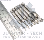 Picture of 6 Pcs/set Hex HSS High Speed Steel Thread Spiral Screw M3 M4 M5 M6 M8 M10 Metric Composite Tap Drill Bit Tap