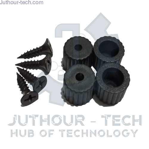 Plastic Black Legs For 3D Printer - 4 PCS