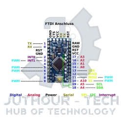Arduino Pro Mini Microcontroller ATmega328 Development Board 5.0V 16Mhz