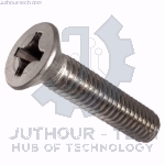 M5x55mm Phillips Flat Head Machine Screws - Pack 50