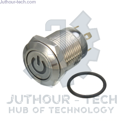 Waterproof Self-locking 12mm LED On/Off Push Button Switch + Metal Button Head