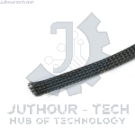1 Meter Black Braided Cable Sleeve 1.5 CM