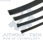 1 Meter Black Braided Cable Sleeve