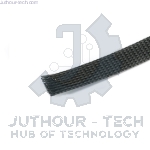 1 Meter Black Braided Cable Sleeve 2.5 CM