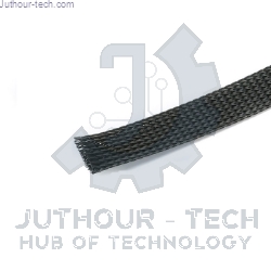 1 Meter Black Braided Cable Sleeve 2.5 CM