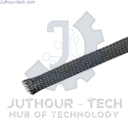 1 Meter Black Braided Cable Sleeve 2 CM