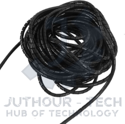 Spiral Wrapping Bundle Cable Ties - 10 Meters	6mm Black