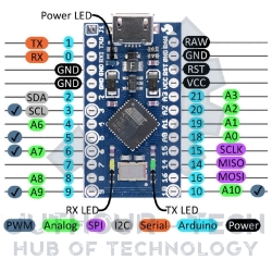 Arduino Pro Micro 5V 16MHz Board using ATmega32U4 - Mini USB