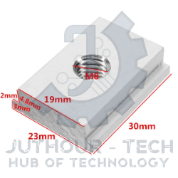 M8 T-Track Sliding Nut With Slot Fastener 8mm