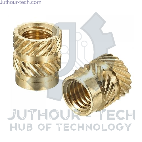 M3*4*4.5 - Brass Cylinder Knurled Round Molded-in Insert Embedded Nuts - pack of (5)