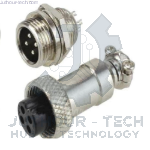 GX12- 4 Pole Metal Male Female Panel Connector