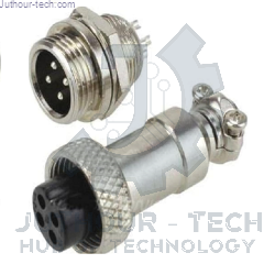 GX12- 4 Pole Metal Male Female Panel Connector