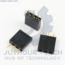 Picture of Pin Header Female 1x3 Straight Connector 2.54mm pitch
