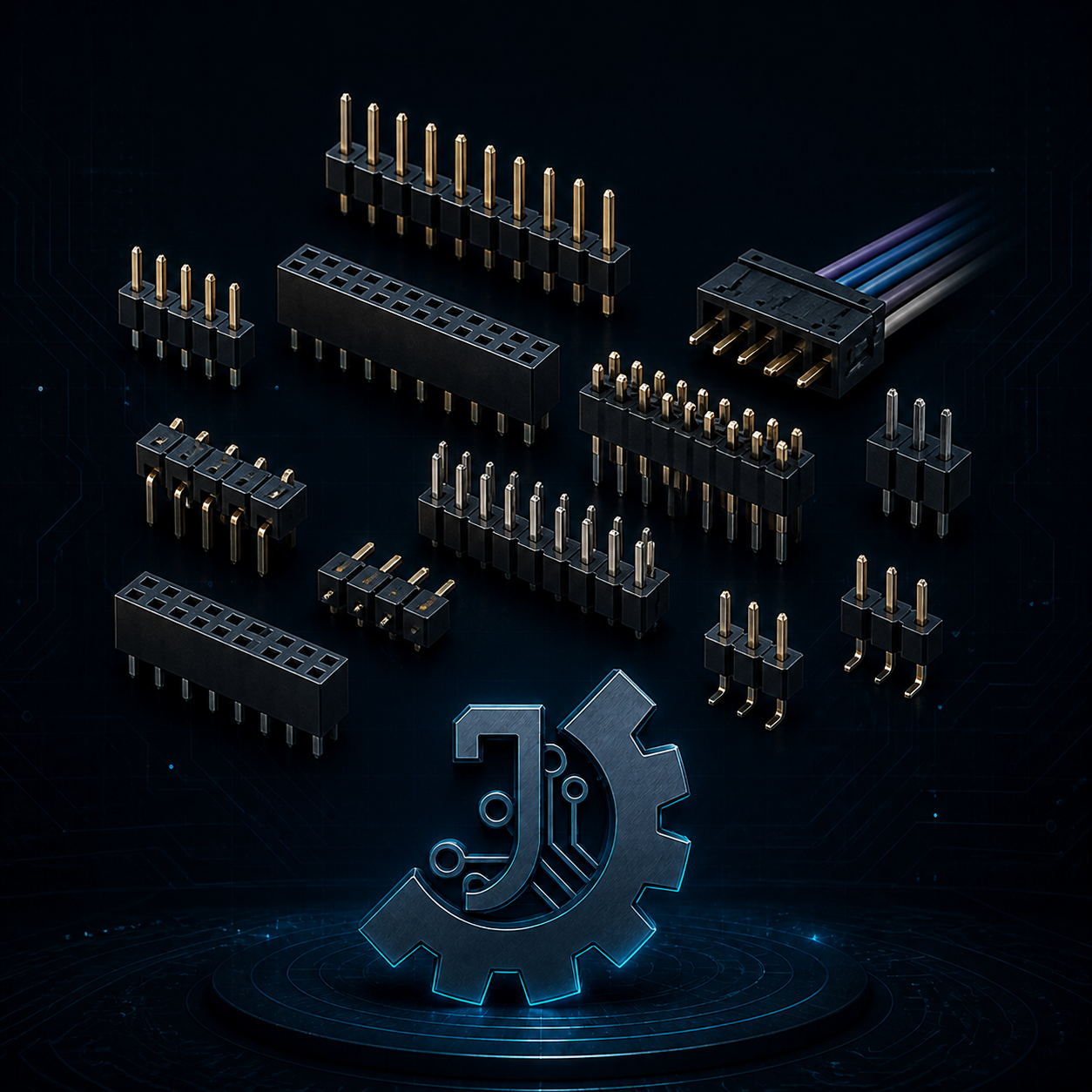 صورة لقسم موصلات Pin Header