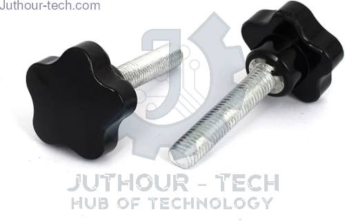 a star-shaped plastic handle with a metal screw 6mm