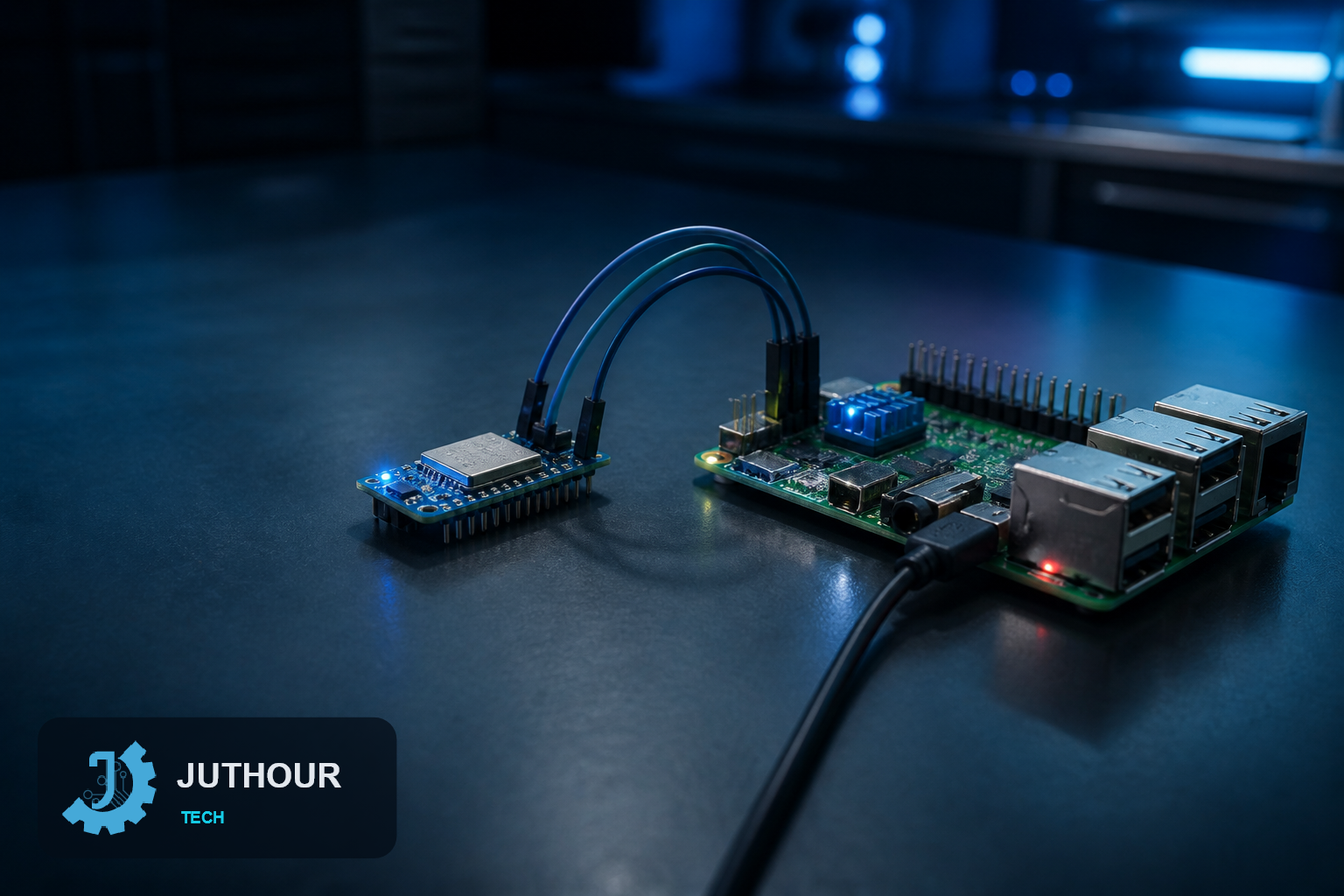 استخدام ESP32 كمعالج مساعد لاسلكي لراسبيري باي
